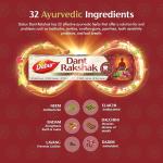 Dabur Dant Rakshak Ayurvedic Toothpaste - 700g (175g x 4) | With Goodness Of 32 Ayurvedic Herbs GROCERY