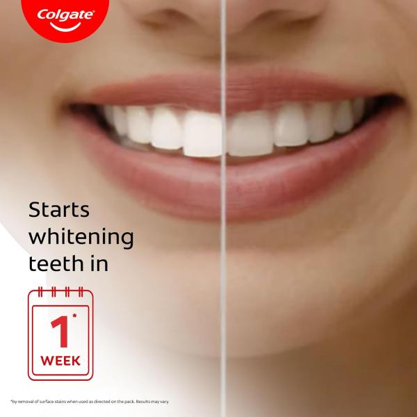 Colgate Visible White Toothpaste, Teeth Whitening Starts in 1 week, Safe on Enamel, Stain Removal Tooth Paste and Minty  GROCERY