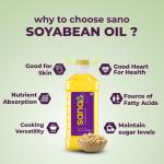 Sano Soybean Oil 5 Ltr PET Bottle: All-natural, nutrient-rich cooking oil with a high omega-3 grocery