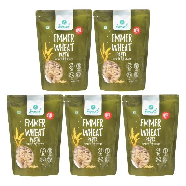 Immunit No Maida Khapli (Emmer) Wheat Pasta | Vegan, Not Fried, No MSG, No Preservatives grocery