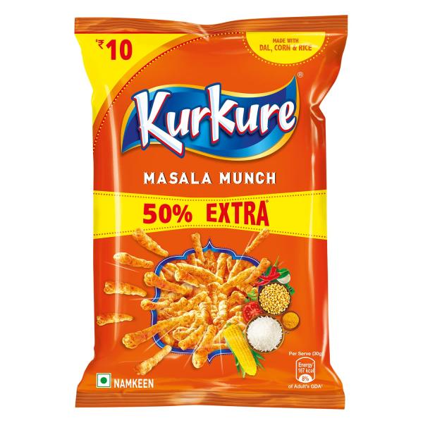 Kurkure Namkeen, Masala Munch, 39.5g/41.5g( weight may vary) grocery