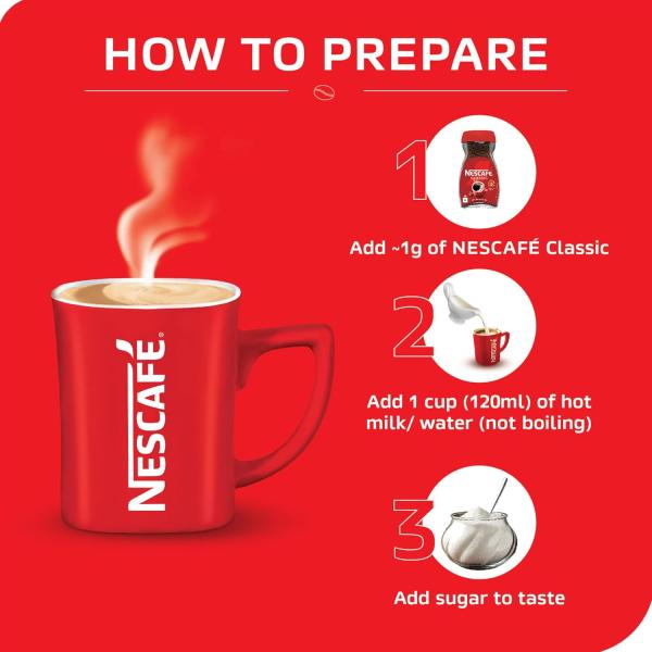 Nescafe Classic Instant Coffee Powder | Great start to your morning | 100% Pure Coffee | 45g Jar GROCERY