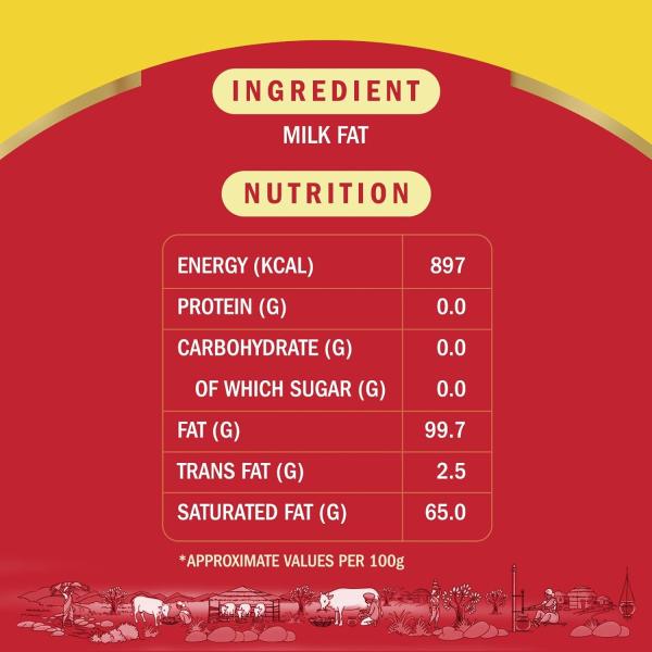 Aashirvaad Pure Cow Ghee, Tetrapack, Rich Aroma, 1L GROCERY