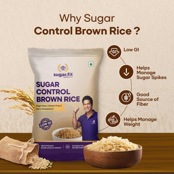Sugar.fit Sugar Control Low GI Brown Rice, High Fiber & Gluten-Free, 100% Organic and Natural GROCERY