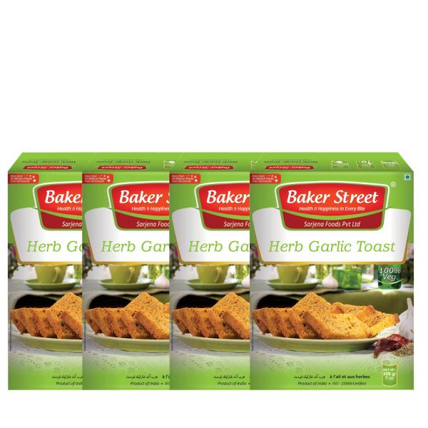 Baker Street Herb Garlic Toasties 200Gms*4 grocery