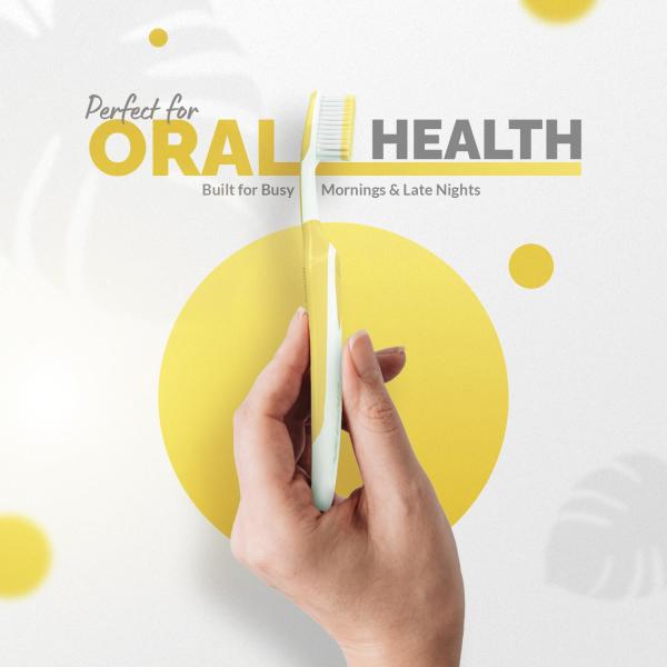 Enshine Advance Clean + Toothbrush Set | Ultra Soft Bristles, Compact Brush Head & Effective Tongue Cleaner | GROCERY