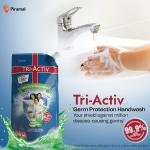 Tri-Activ Liquid Handwash Refill | 750ml x Pack of 3 (2250ml) | Protects From 99.9% Disease Causing Germs  grocery