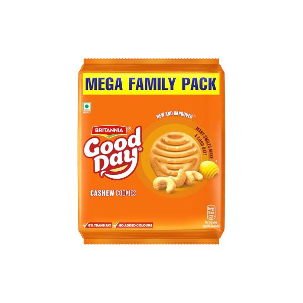 Good Day Britannia Cashew Cookies, 905 g , 10N*82.7= 827 g (Weight May Varie) grocery