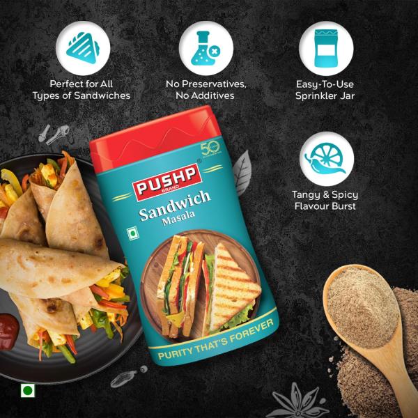 Pushp Brand Sandwich Masala Powder 100g | Pack of 1 GROCERY