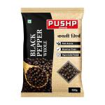 Pushp Brand Whole Black Pepper | 500 g Pouch | Natural Kali Mirch whole GROCERY