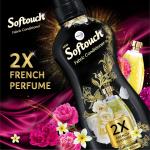 GROCERY Softouch 2X French Perfume 800+210ml Fabric Conditioner with French Rose & Jasmine| After Wash Liquid Fabric Softener with Long-Lasting Fragrance| Suitable for All Clothes