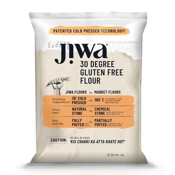 Jiwa 30 Degree Gluten Free Flour/Atta | Patented Cold Pressed Flour GROCERY