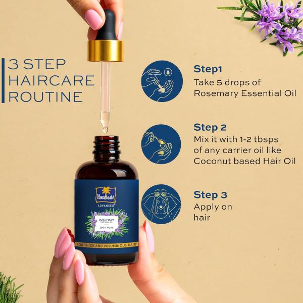 Parachute Advansed Rosemary Essential Oil | 100% Pure | for Thick & Voluminous Hair | GROCERY