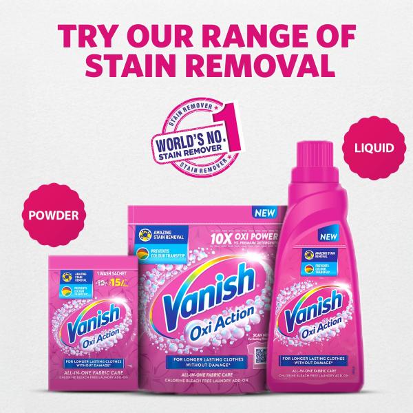 Vanish All in One Liquid Detergent Booster - 800 ml | Removes Stains, Whitens Whites and Brightens Colors grocery