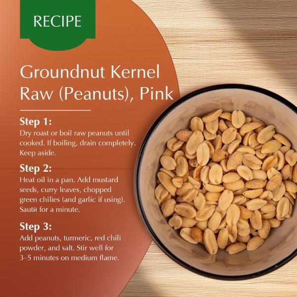 Vedaka Raw Peanuts, Pink, 1kg