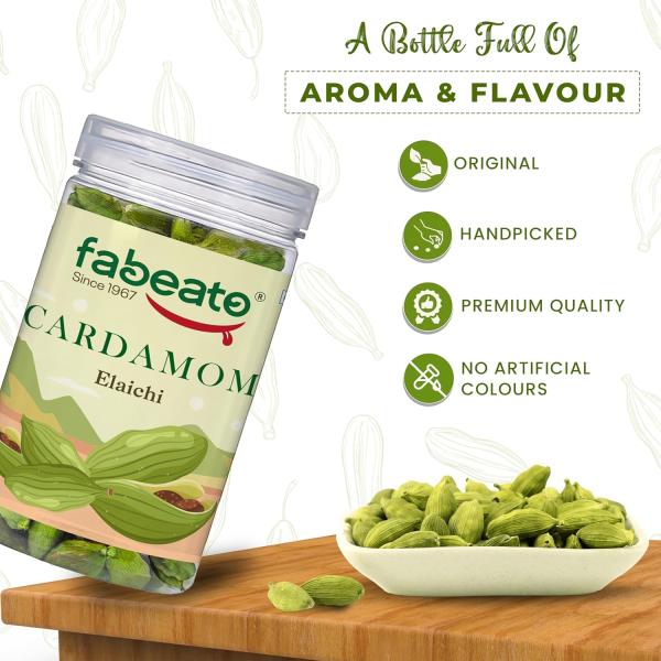 Fabeato Whole Green Cardamom - 8mm Bold | Premium Elaichi  GROCERY