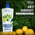 SESA Ayurvedic Anti Dandruff Shampoo With Neem, Lemon Helps Reduce Hairfall Controls Dandruff, 500Ml grocery