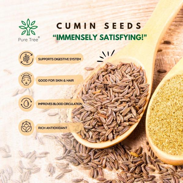 Pure Tree Certified Organic Jeera Seeds | 250 g | Cumin Seeds GROCERY