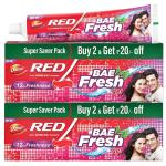Dabur Red Bae Fresh Gel - 600gm (300gm*2) | Fights Bad Breath, Cavity Germs and Plaque | 12hr Freshness | Activ Germ-Kill formula GROCERY