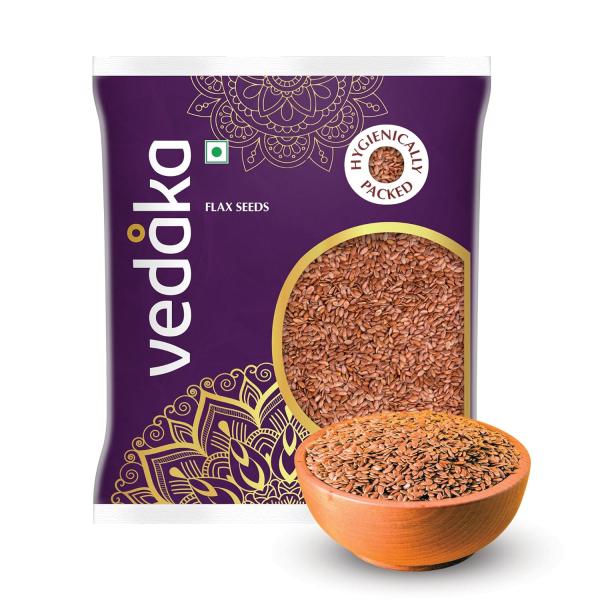 Amazon Brand - Vedaka Raw Flaxseeds | 500 Gram GROCERY