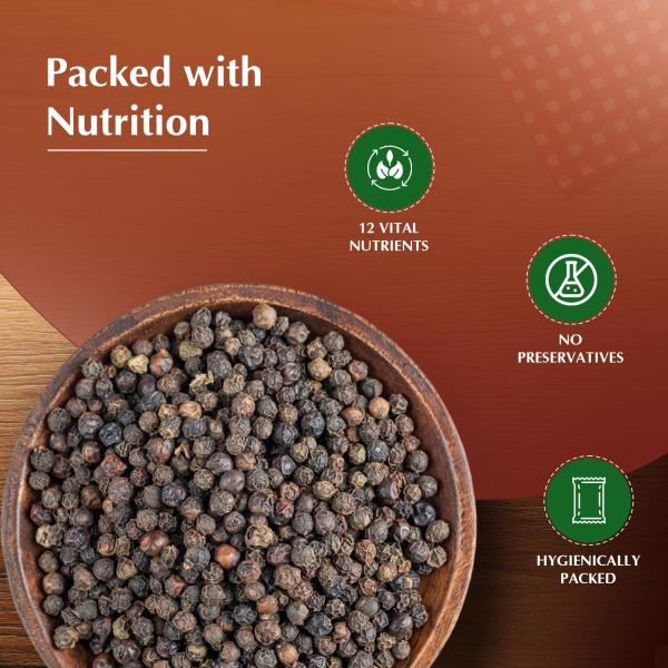 Vedaka Black Pepper Whole (Kali Mirch) |100g |No added colours | No added preservatives | Seeds | GROCERY