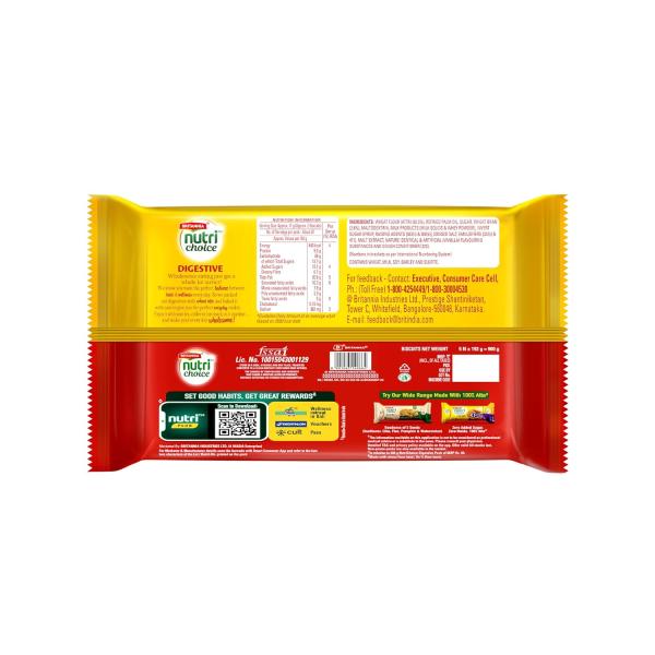 Britannia NutriChoice Digestive High Fibre Biscuits | 0% Maida grocery