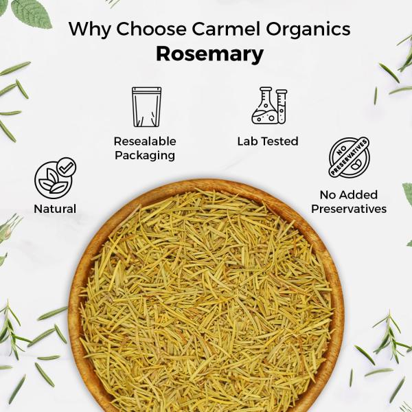 CARMEL ORGANICS Rosemary Leaves (100 Gram) With Spray Bottle GROCERY
