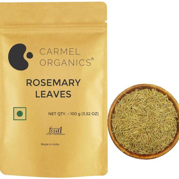 CARMEL ORGANICS Rosemary Leaves (100 Gram) With Spray Bottle GROCERY