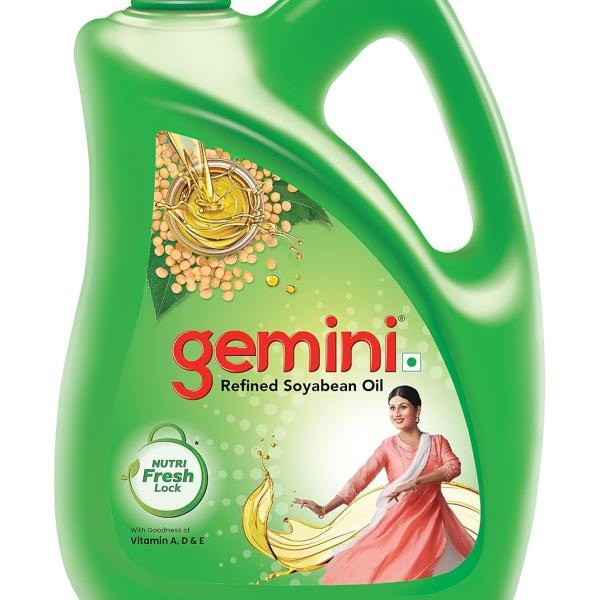 GEMINI Refined SOYABEAN Oil 4.2Kg Jar (Weight May Vary) GROCERY