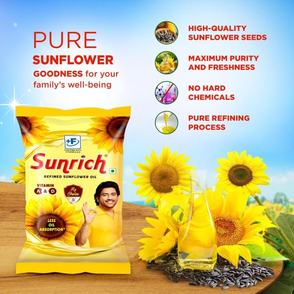Sunrich Refined Sunflower Oil(Pouch) 750gm / 800gm / 850gm (Weight May Vary) GROCERY
