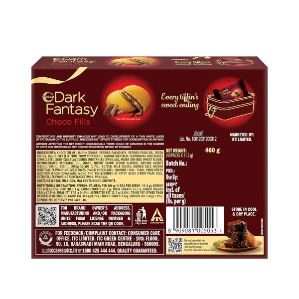 Sunfeast Dark Fantasy Choco Fills, 460g Original Filled Cookies with Choco Crème | Perfect Snack grocery