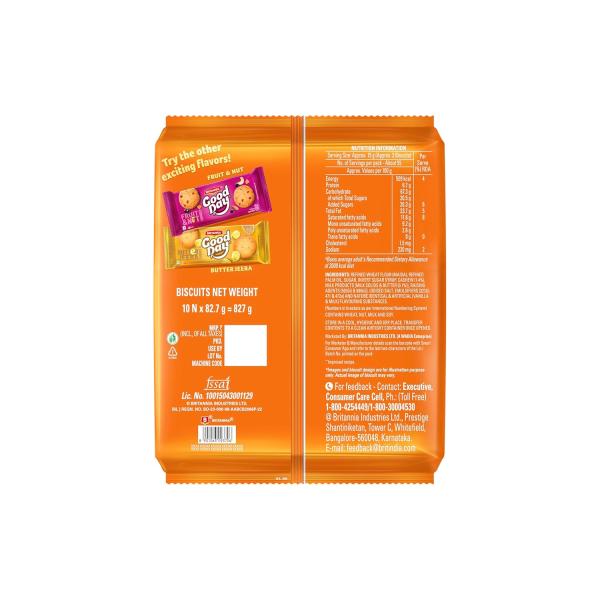 Good Day Britannia Cashew Cookies, 905 g , 10N*82.7= 827 g (Weight May Varie) grocery