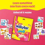 Milkybar Choo Strawberry Flavour Treats, Yummy & Creamy, Pack of 8/9 Mini Treats, Fun Puzzle Inside, 80g / 99g Pack (Product Weight May Vary) grocery