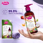 DABUR Fem Fruity Squash Soft & Safe Handwash - 1500Ml | Germ Protection | Enriched With Goodness Of Coconut Milk & Vitamin E | Long Lasting Fragrance grocery
