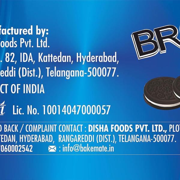 BakeMate BRO Choco Sandwich Cream Biscuits - Combo Pack of 12 (100g Each) | Vanilla Cream Biscuit grocery