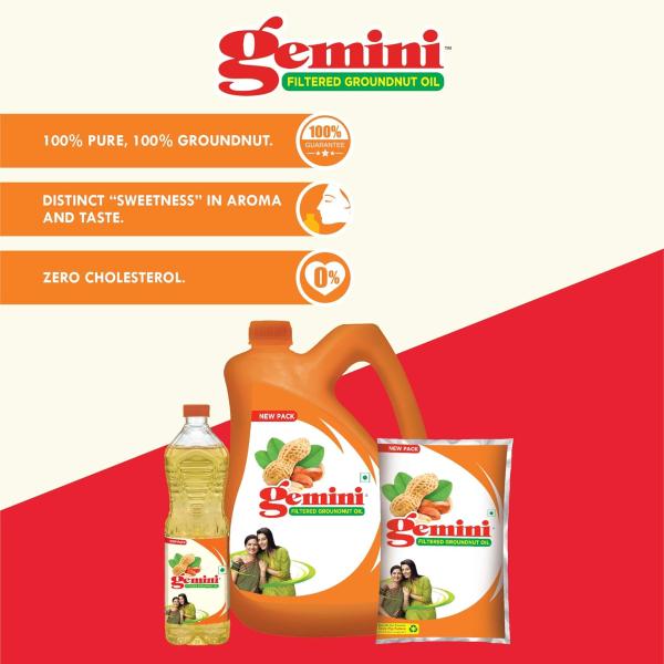 Gemini Filtered Groundnut 1 liter/ 910g/ 870g POUCH (weight may vary) GROCERY
