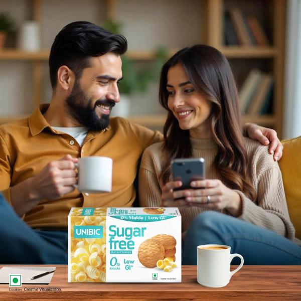 Unibic Sugar Free Butter Cookies 202.5g I Low GI No Maida I Sugar-Free Snack I Healthy Cookies (weight may vary) grocery