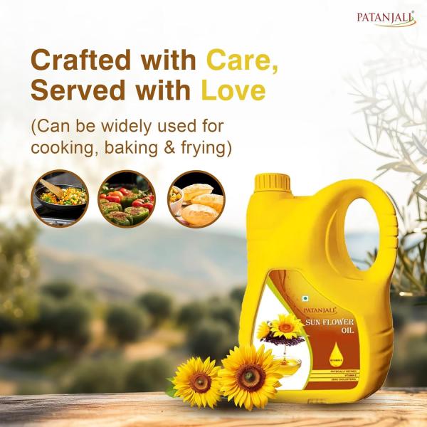 Patanjali Fortified Sunflower Oil Cold Pressed Cooking oil suitable for Cooking  GROCERY
