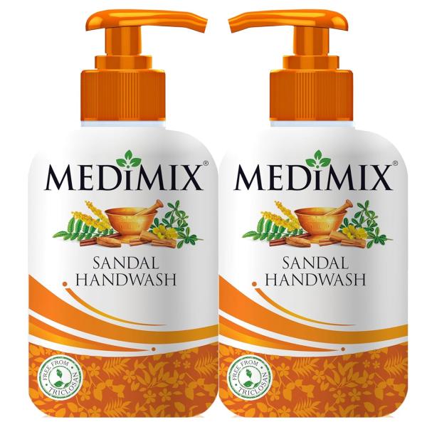 Medimix Sandal Liquid Handwash 500g Bottle (1 + 1 Combo Pack) | Ideal for Germ grocery