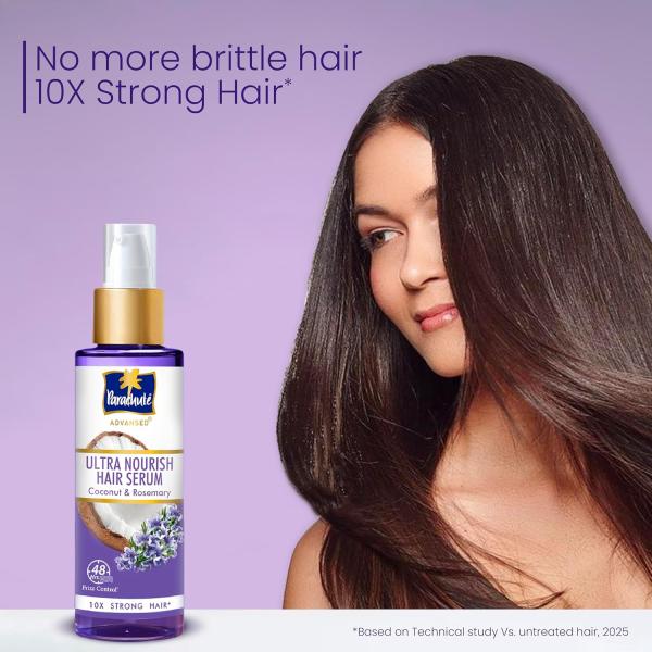 Parachute Advansed Ultra Nourish Hair Serum | Coconut & Rosemary | 48 Hr Frizz Control | GROCERY