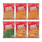 Crax Namkeen Party Combo| Pack of 6 Namkeens | Crunchy and Spicy Bhujia Snack grocery