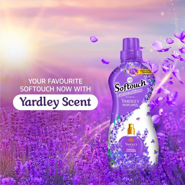 GROCERY Softouch Yardley Imperial Lavender 800+210 ml Fabric Conditioner | Long lasting fragrance for clothes