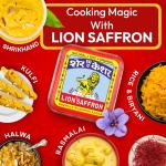 GR OCERY LION BRAND SAFFRON Original Kashmir Lacha Saffron/Kesar/Keshar (Certified Grade A) for Biryani, Beauty, Improved Health and Tilak (Pack of 1 (1gram)) grocery