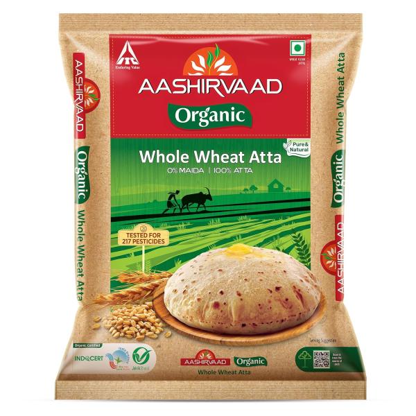 Nature's Superfoods Aashirvaad Organic Atta, 5kg grocery