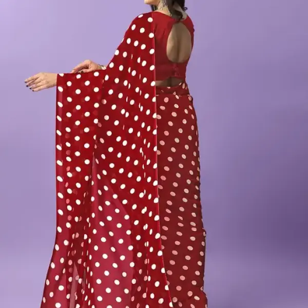  Printed Daily Wear Georgette Saree