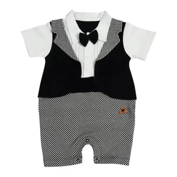 Cotton Rompers Onesies Sleepsuits Jumpsuit Night Suits for Infants Newborn Baby Boys & Girls Black