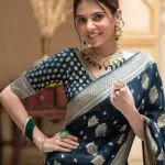  Woven BanarasiSilk Jacquard Saree