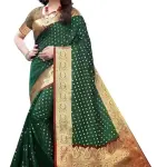  Banarasi Silk Green Jacquard Saree