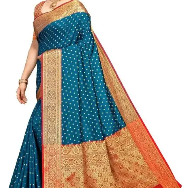 Banarasi Banarasi Silk Green Jacquard Saree