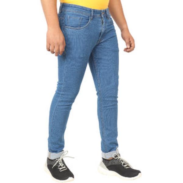 Men Slim Fit Light Blue Jeans